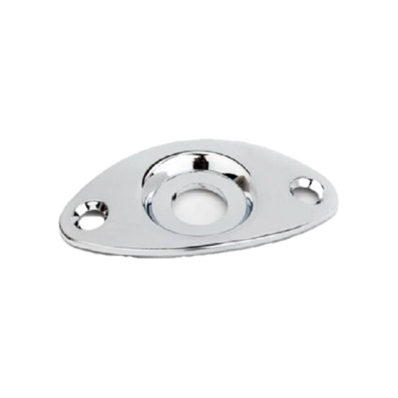 Fender Football Shape Curved Recessed Jack Ferrule Plate – Chrome