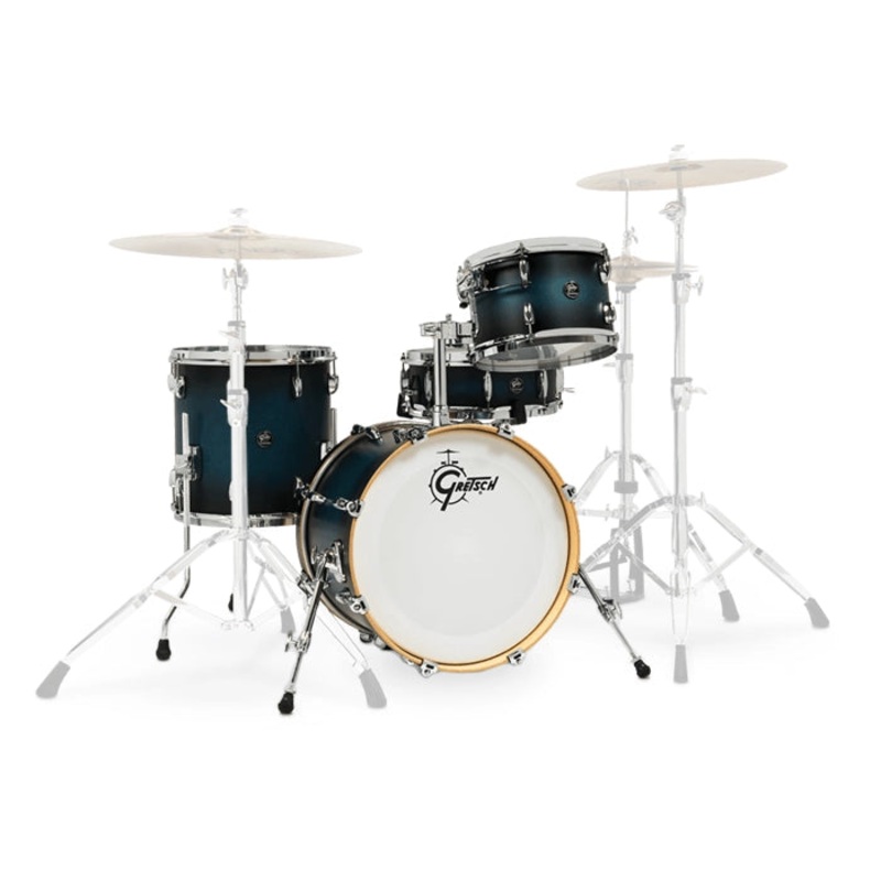 Gretsch Drums Renown RN2-J484 4-Piece Shell Pack – Satin Antique Blue Burst