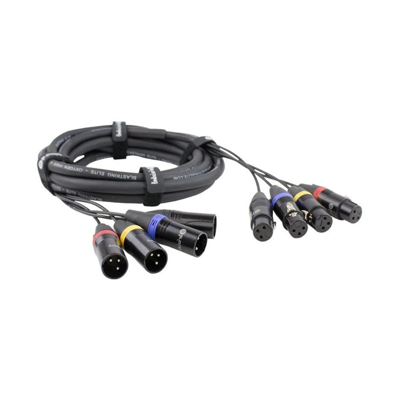 Blastking C4XLRMF Xlr Male To 4 Xlr Female Cable -50ft