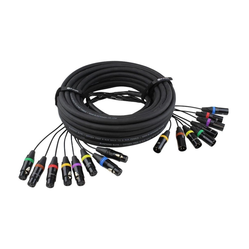 Blastking C8XLRMF 8 Xlr Male To 8 Xlr Female Cable -100ft
