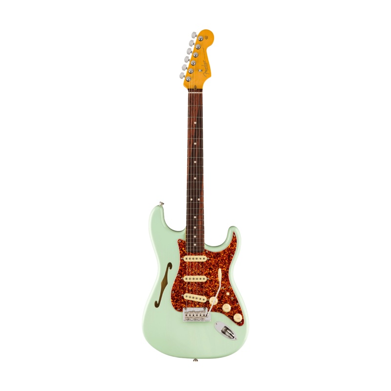 Fender American Professional II Thinline Stratocaster Electric Guitar – Transparent Surf Green