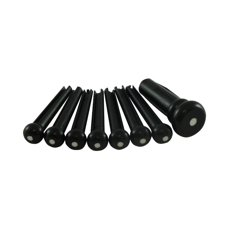 Fender P-Gfb-Pin Bridge Pin Set – Black W/ Ivory Dot
