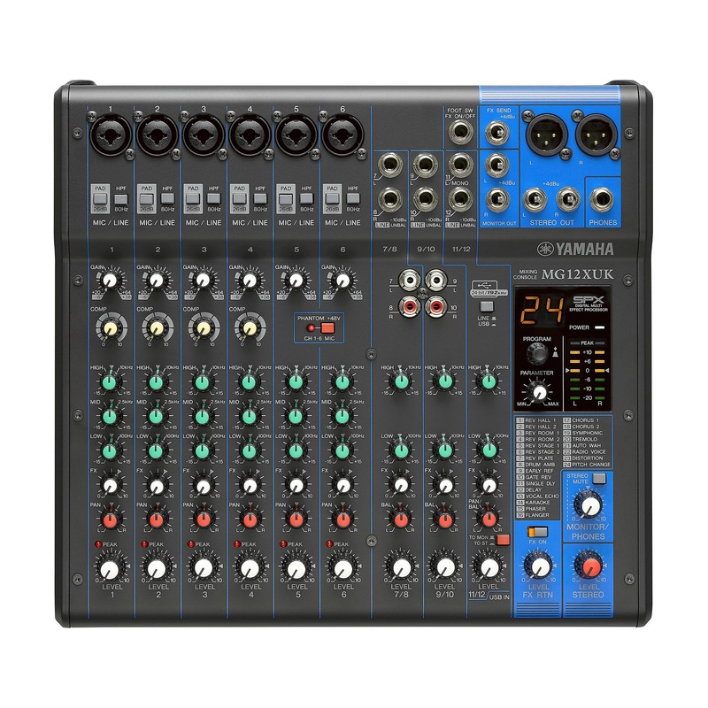 Yamaha 12-Channel MG12XUK Analog Mixer With Knobs