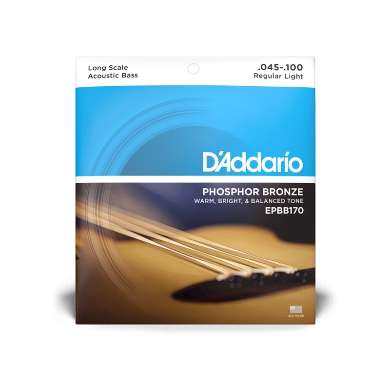 D’Addario Regular Light Long Scale Acoustic Bass Strings 45-100