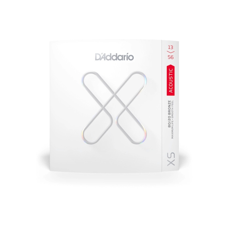 D’Addario XSABR1356 XS 80/20 Bronze Coated Acoustic Guitar Strings – .013-.056 Medium