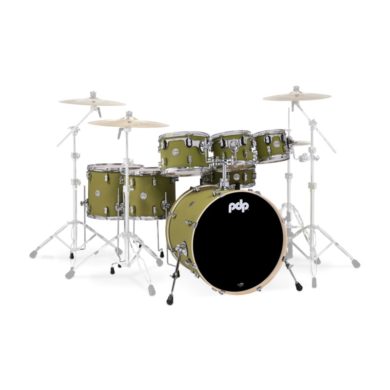 PDP Concept Maple 7-piece Shell Pack – Satin Olive