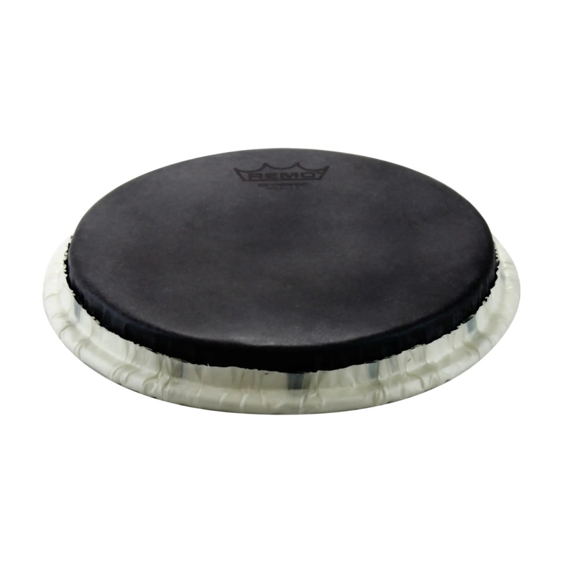 Remo Skyndeep Tucked Bongo Heads 9 – Black Calfskin Graphic